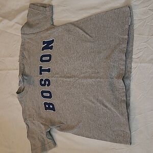 💥Boston Boys Size Small Gray Short Sleeve Shirt Top
